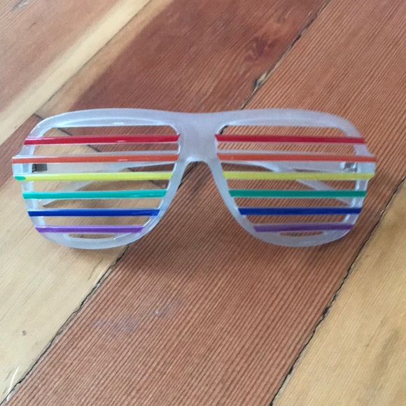 Accessories - ❌SOLD❌ 80’s Style 🌈 Rainbow Glasses Plastic Frames
